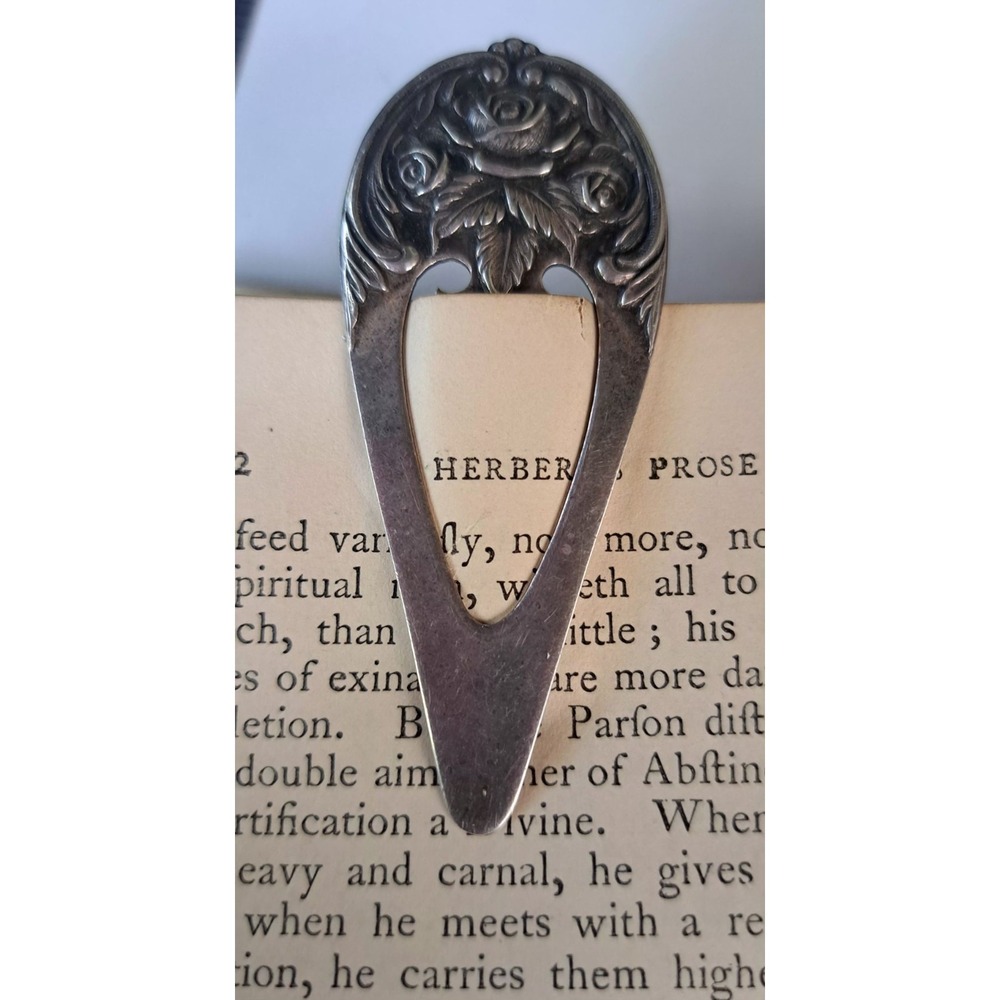 Kirk & Son Sterling Silver Floral Flower Bookmark